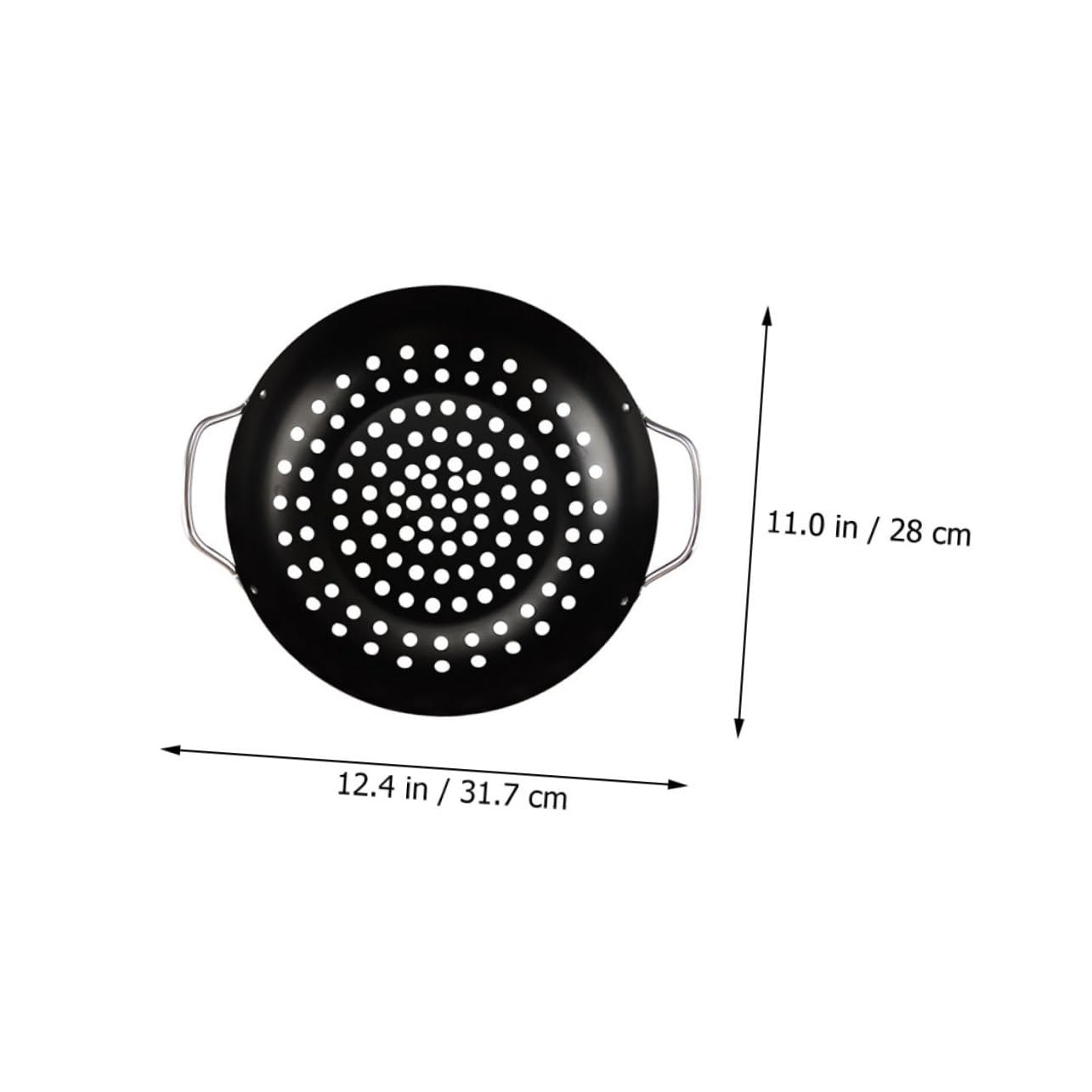 Toddmomy Portable Bbq Plate Non-stick Grilling Tray for Fish Vegetables Easy to Clean for Camping Home Use