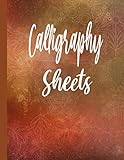  Calligraphy Sheets: Slant Lined Calligraphy Papers Kit for Beginners of Brush Lettering, Hand Lettering , Cursive Writing, Word Styling