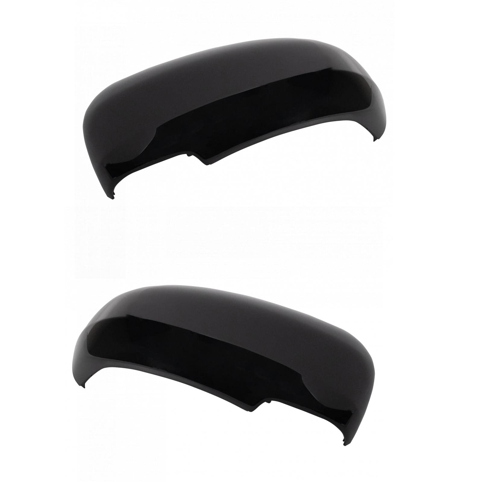 TRQ Exterior Mirror Cap Cover Set Black LH RH Sides Compatible with 10-17 Toyota Prius
