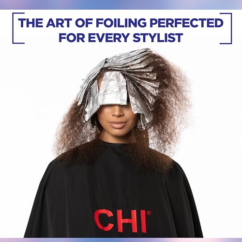 CHI Pop-Up Foils, Ready to Use Pre-Cut & Self-Dispensing Hair Foils, Ultimate Solution for Seamless Foil Application, 400 Sheets, Classic Silver - image 4