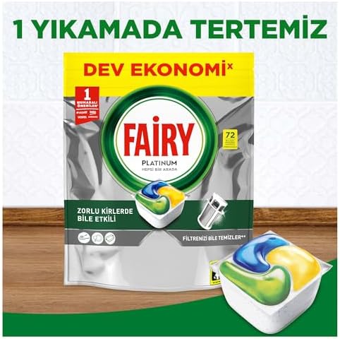 Fairy Platinum Bulaşık Makinesi Deterjanı Kapsülü/Tableti 72 Yıkama Limon Kokulu - Görsel 7