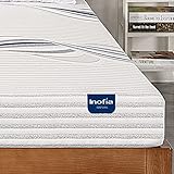 Twin Mattress, Inofia 6 Inch Memory Foam Mattress Made in USA, Mattress in a Box with Cool Sleeping Gel, Soft Cover, Medium Firm, Good for Backache Relieve, Single Mattress