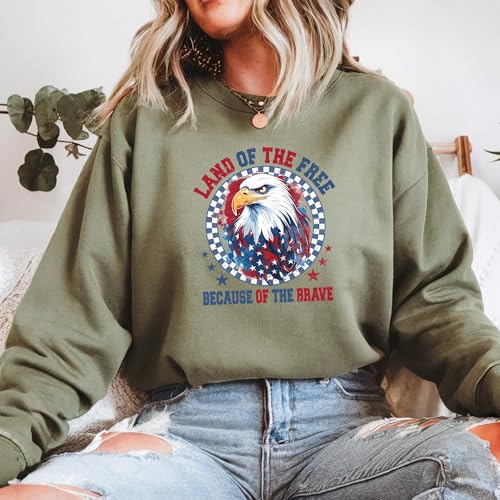 Land of the Free Sweatshirt, American Eagle design, American pride sweatshirt, Patriotic Sweatshirt, 4th of July sweatshirt, USA flag sweatshirt, USA independence sweatshirt, 1776 Independence Day2