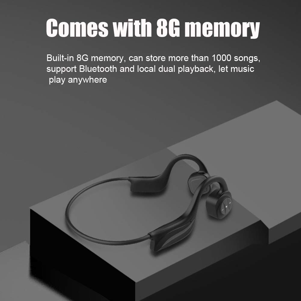 RSGK Odtwarzacz MP3, zestaw słuchawkowy do pływania, transmisja przewodów, Bluetooth 5.0, wodoszczelny IPX8, 32 G, zestaw słuchawkowy Bluetooth