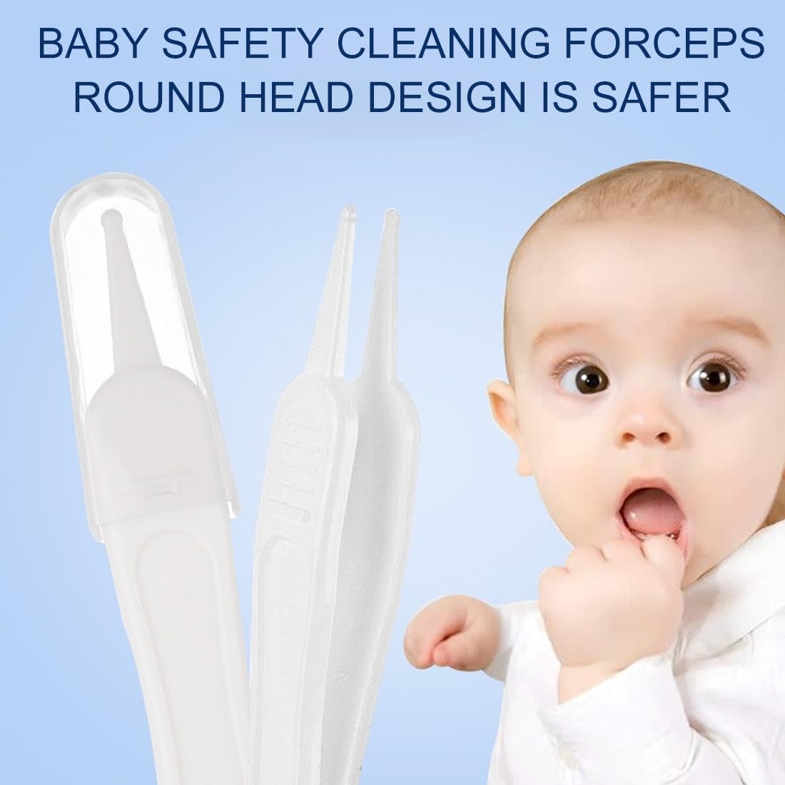WeddHuis 5 Pcs Sécurité pour Bébé Brucelles, Pince à épiler pour Bébé, Pince à épiler pour Nettoyer, Douce et Sûre