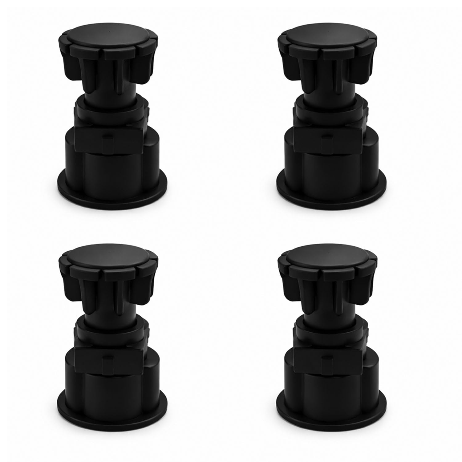 VOLO Pack of 4 Adjustable PVC Sofa Leg, Furniture Legs, Cabinet Leveler Legs, Adjusts from 3-4/5" to 5“, Replacement Leg for Sofa, Couch, Chair & Cabinets | Black