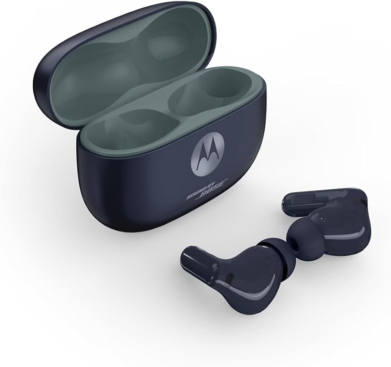 Moto Buds 2 Plus con sonido de Bose, Dynamic ANC, sistema avanzado de 6 micrófonos, Bluetooth 6.0, (Pantone Silhouette)