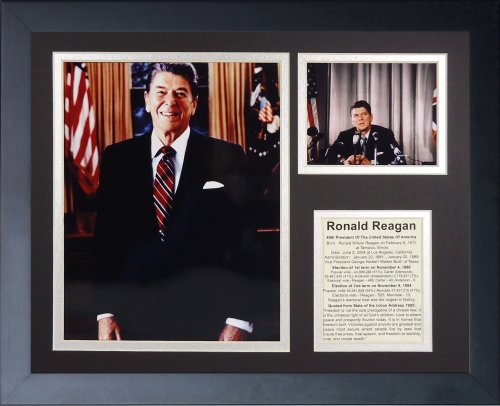 Photo Ronald Reagan encadrée cadeau idéal passionné histoire usa taille 11x14"