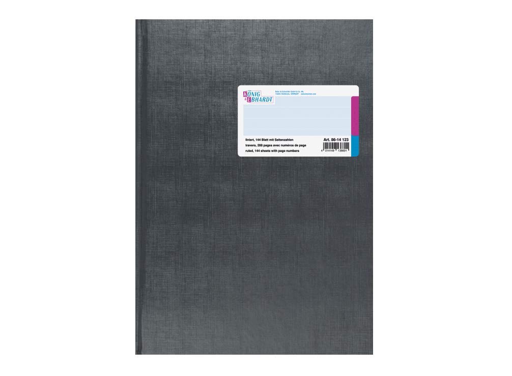 König & Ebhardt König und Ebhardt König & Ebhardt 8614123 Geschäftsbuch (Elefantenhaut-Decke, liniert, A4, 210 x 297 mm, 144 Blatt) hellblau