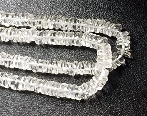 Perles en quartz cristal naturel LKBEADS, rondelles haut de gamme 5mm pour création de bijoux