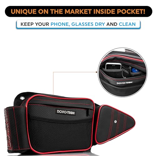 DOVOTECH RZR Door Bags, Storage Bags for Front Left and Right RZR Side Door- Water Repellent Zipper Design Compatible with 2014-2023 Polaris RZR XP 1000 Turbo 900XC S900
