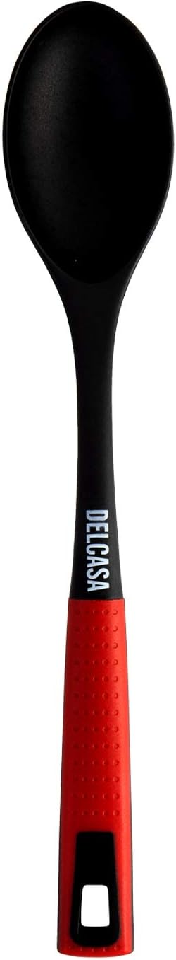 Professional Nylon Cooking And Serving Spoon With Soft Grip Handle - Dinner Cutlery/Crockery Utensil – Ultra Stylish With Long Handle, Multi-Colour