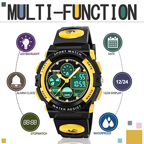 Montre étanche pour enfants ATIMO avec affichage LED multifonction
