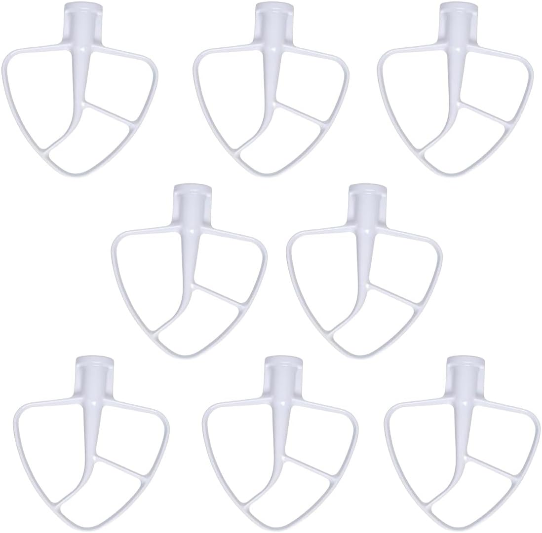 Replacement Part for Stand Mixer 5 QT Coated Flat Beater for, K5AB, SAW10807813 8-PACK Universal Appliance Replacement Part Versatile Repair Durable Working