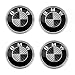 YEOOL 4 Piezas 68mm Tapas Centrales Tapacubos Logo Emblema Carbono Negro para...