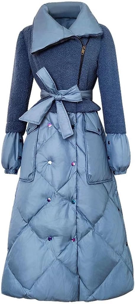 Winter High Neck Sweater Down Jacket Women's Mid-length Thickened Slim