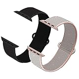 RUOQINI Compatible for Apple Watch Band 40MM, Dual-Color Soft Silicone Sport Replacement Band Compatible for Apple Watch Series 4 (S/M Size in Red/Black Color)