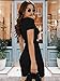 Soinku Women's Summer Casual Ruched Bodycon Dresses Twist Knot Cutout Bodycon T Shirt Short Mini Dress (S, Black)
