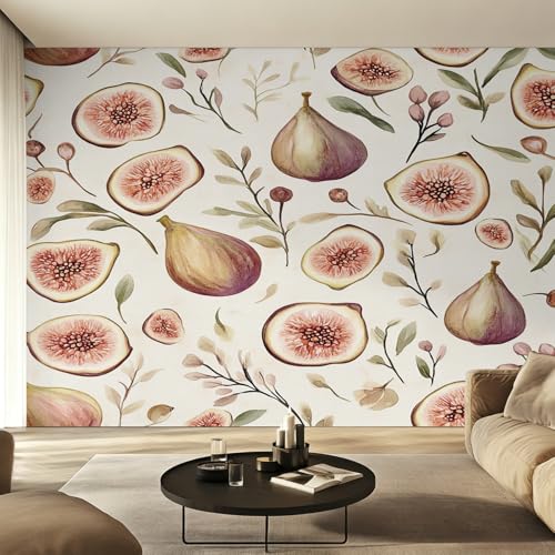 Papier peint panoramique fruit et figue botanique 350x256 cm