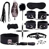 ZeeKoug Set di 11 Pezzi di Cuoio Romanzo Polso E Anca Allenamento Combinazione Accessori (Nero), Indoor Tempo Libero Dispositivo Sportivo, Regalo Coppia immagine