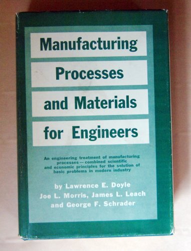 Manufacturing Processes and Materials for Engineers