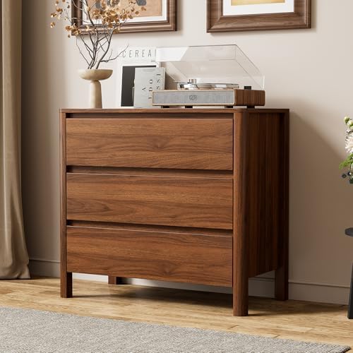 Walnut Dresser for Bedroom, Mid-Century Modern Dresser wi...