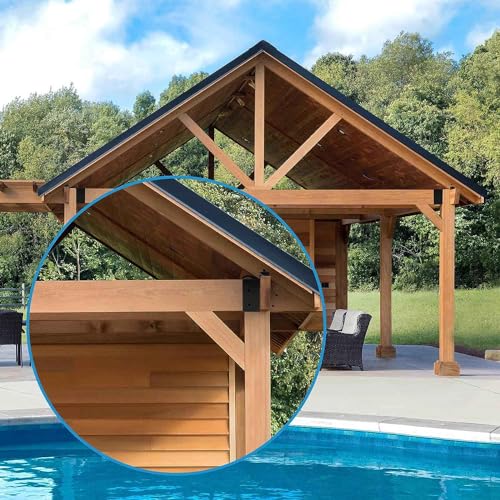 Support de solive dissimulé extérieur 2x4 pouces pour étrier de fixation charpente bois (4 Pcs)