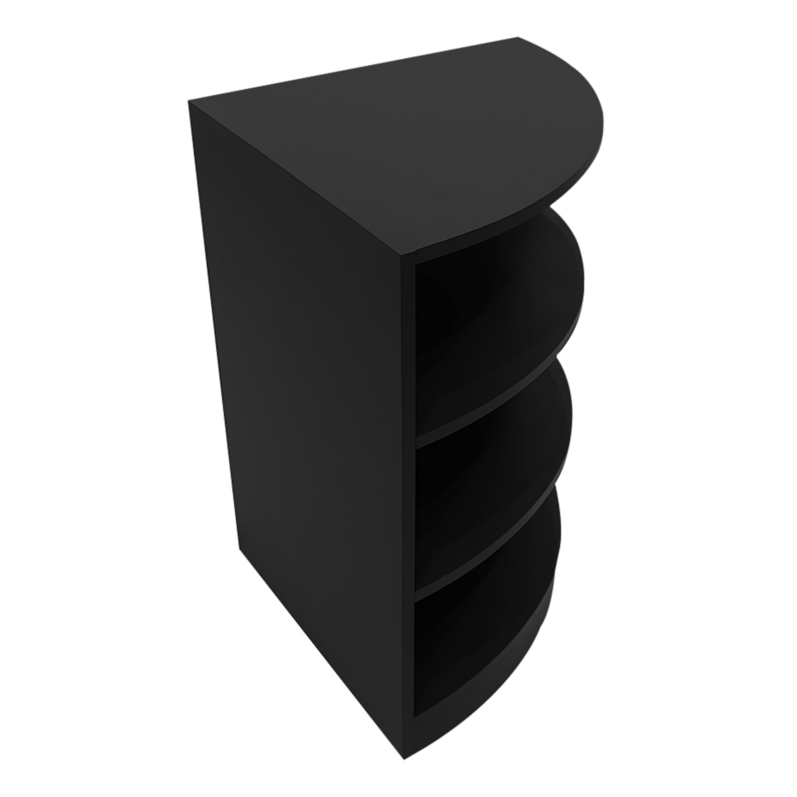 Comptoirs de Vente en MDF Noir à LED Blancs Ensemble Harmonia LM60 B1200 C1200 3 Unités de Rangement Étagères Internes Portes Coulissantes Verouillables Réception Bureau Vêtements Bijoux [Clés INCLUS]