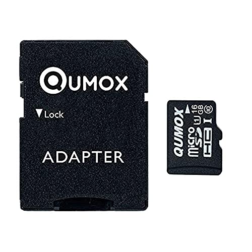 Cartão Memória MicroSDHC 16GB c Adapt e Case Qumox