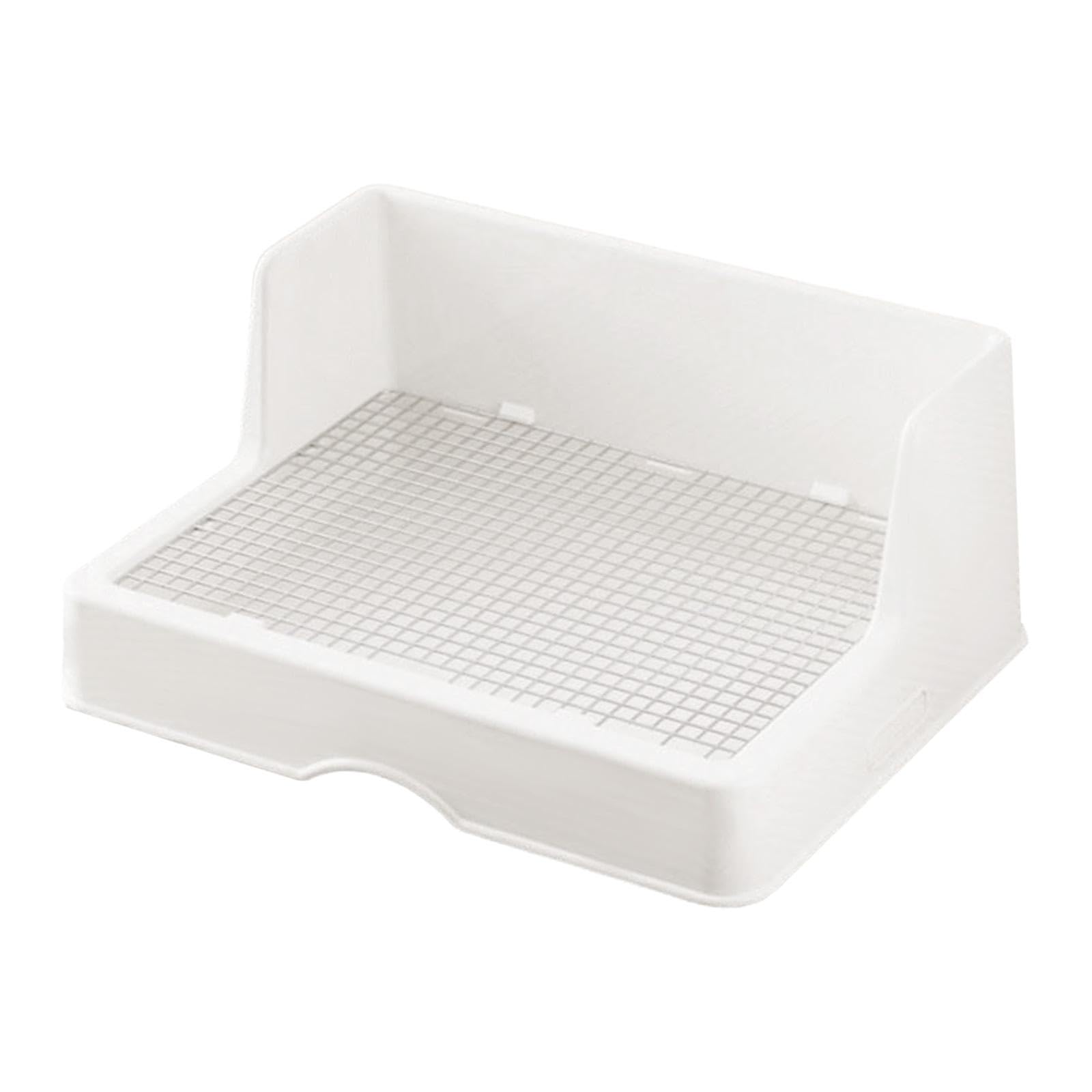 Caja de arena para gatos con rejilla, caja de arena de esquina, orinal para hámsters, chinchillas, animales pequeños, conejos, rejilla pequeña de 10 mm