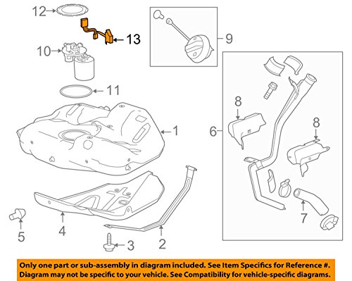 Fuel Gauge Does Not Read Full, Only Goes to 7/8 Full - 2013-2015 Buick Cadillac & Chevrolet 2 General Motors 13594132, Fuel Tank Sending Unit