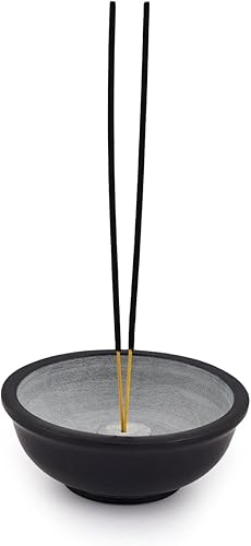 Kaizen Casa Soporte para incienso, cuenco quemador de incienso para palo, atrapa cenizas de incienso de piedra para el hogar, oficina, meditación de