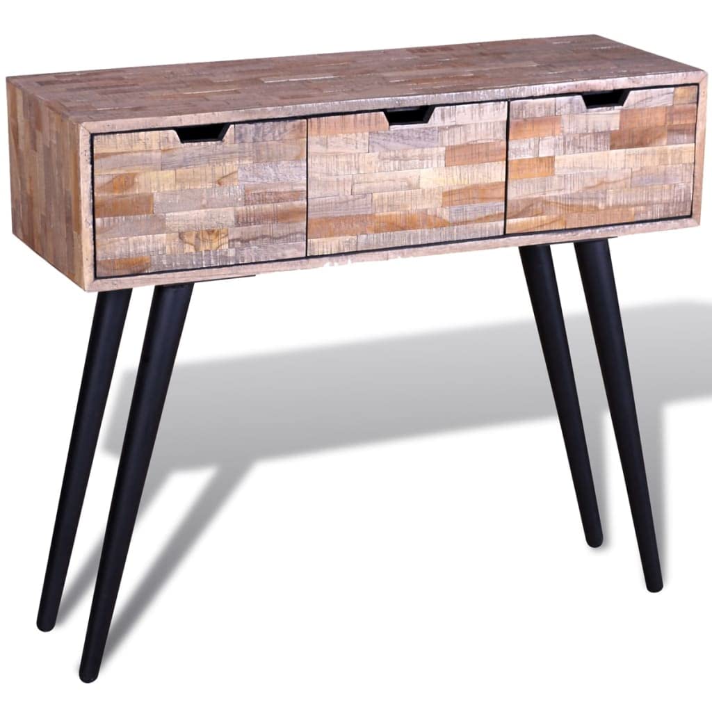 Générique Tavolo Consolle 3 Cassetti Legno Di Teak Riciclato | Legno massello, Artigianale, Vintage, Unico, Utilizzabile come credenza o armadio alto