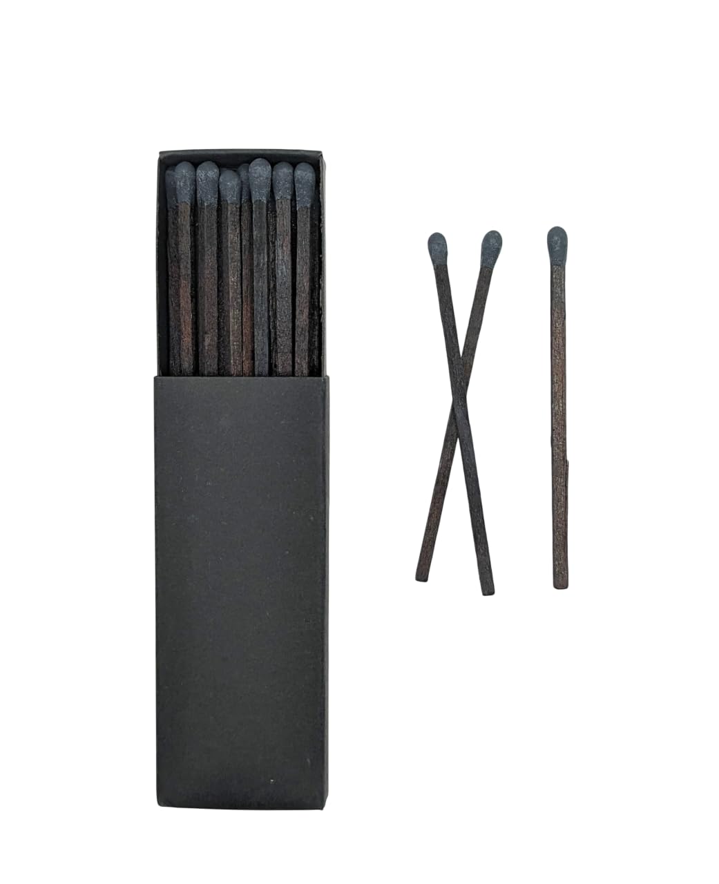 Extra Long Black Candle Matches - Safety Matches Box With Striker For Candles, Fireplace, BBQ (3 Boxes of Black Matches)