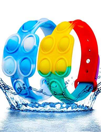 Simple Dimple Fidget Toy Portable Simple Dimple Sensory Fidget Bracelet Stress Relief Hand Toy for KidsAdults Autism Wearable Stress Reliever Sensory Fidget Bracelet Finger Press Silicone Bracelet Toy