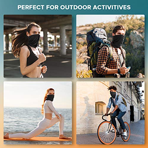 2 Pack Neck Gaiter Face Mask Scarf Reusable Bandanas Tube Uv Protection Headwear Balaclava Outdoor Sport For Men And Women White #TOP5