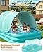 HeySplash Inflatable Pool with Canopy, Swimming Pool for Adults, Large Blow Up Pool Ideal for Family Backyard Garden Party, Outdoor Summer Fun, 102
