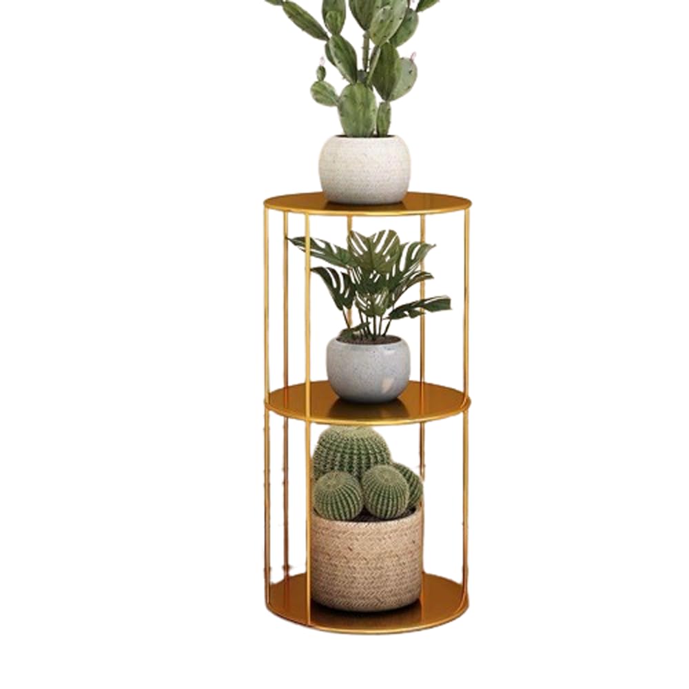 3 ripiani in metallo per piante nd23.62 "alto vaso da fiori in ferro battuto mensola ad angolo per interni ed esterni per piante multiple per patio, giardino, balcone, soggiorno