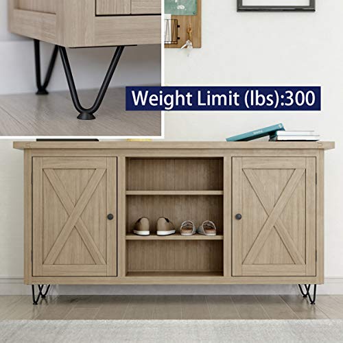 Smartstandard 4 Inch Heavy Duty Hairpin Furniture Legs, Metal Home Diy Projects For Tv Stand, Sofa, Cabinet, Etc With Rubber Floor Protectors Black 4Pcs #TOP1