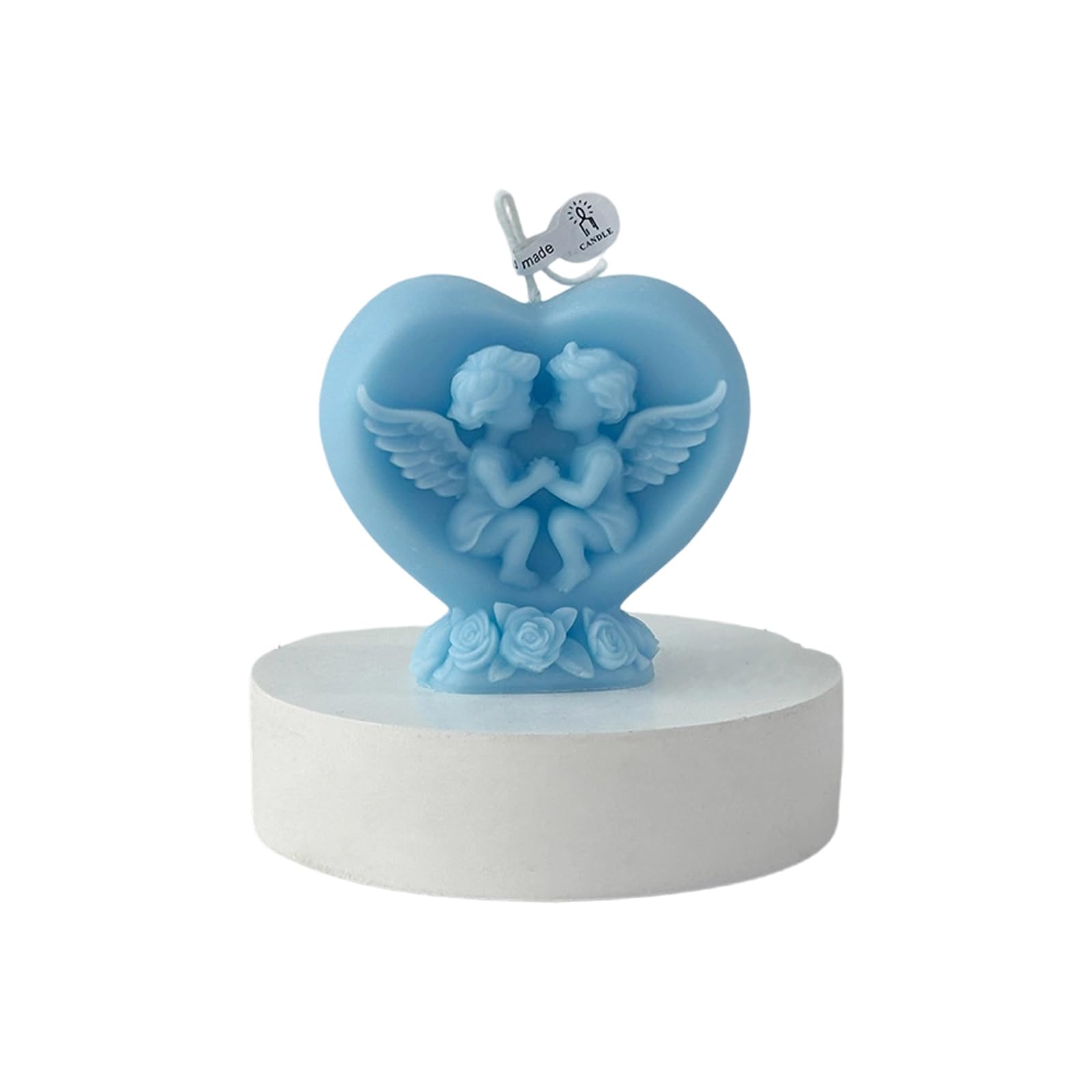 Hsioluted Soys Waxes Decorative for Meditations Stress Relief Table Decorations Photo Props Angel Heart Shape Scented Soys Waxes Decorative