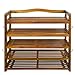 Produktbild Casaria® Schuhregal mit 5 Ebenen 95x26x82cm FSC®-Zertifiziert Akazien Holz Massiv Bad Diele Flur Bad Schuhschrank Schuhaufbewahrung Schuhständer Braun