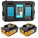 Produktbild 2x Ersatz 18V 3.0Ah BL1830 Ersatzakku mit Ladegerät DC18RD 2-fach Dual Schnellladegerät für Makita BL1830 BL1840 BL1850 BL1860 Werkzeugakku