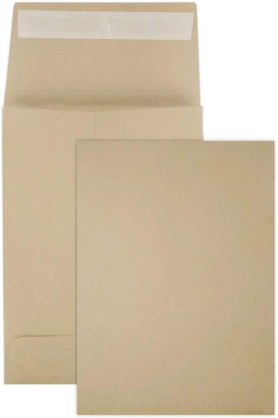 250 Versandtaschen DIN C4 Braun - Selbstklebend Ohne Fenster 90g/qm