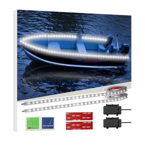 Bande lumineuse submersible blanche IP68 étanche à piles pour éviter les chocs en kayak