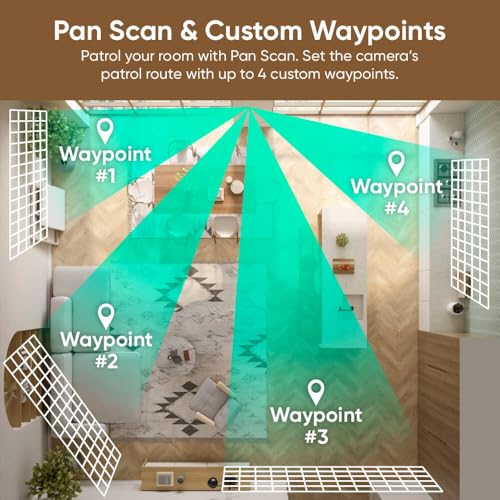Image of WYZE Duo Cam Pan 2 Pack, Indoor /Outdoor IP65 2K 360 Pan /Tilt Smart Home Security Camera with Color Night Vision, Compatible with Alexa & Google Assistant, White