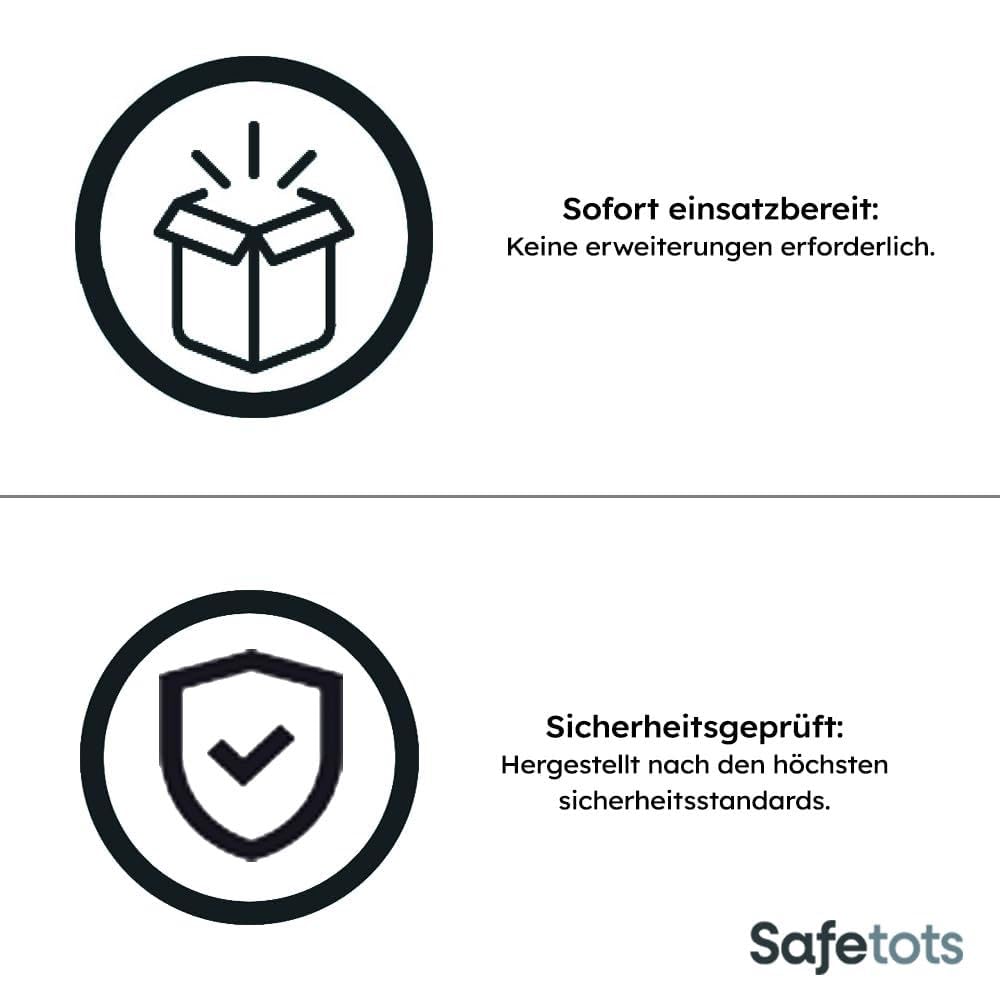 Safetots Druckmontage Selbstschließendes Treppengitter, Extra Schmal, 61cm - 66.5cm, Mattschwarz, Automatisch Schließendes Babygitter, Sicherheitsbarriere für Kleinkinder, Einfache Installation