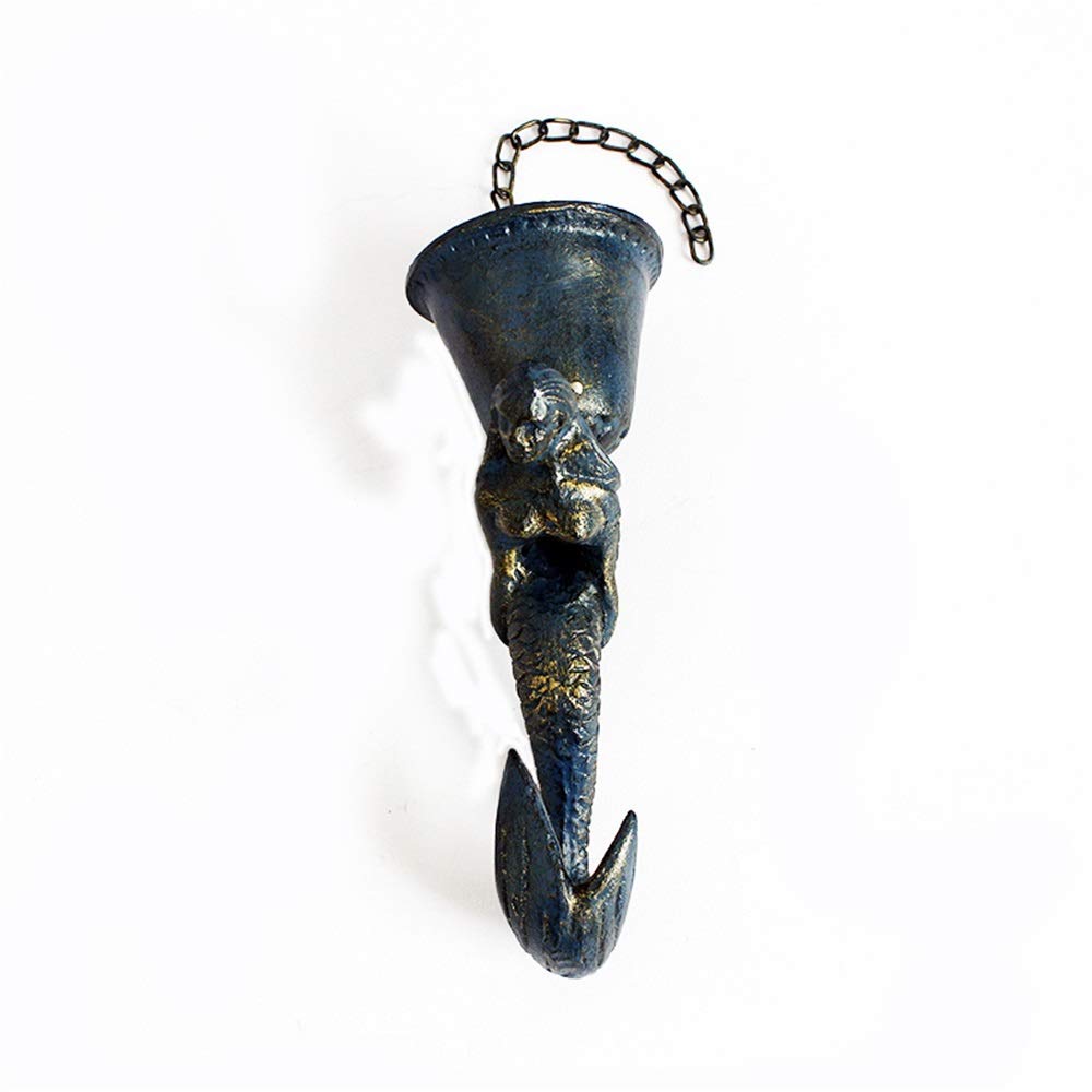 Ylfkwlhrw Iron Door Bell Retro Cast Style Bells Creative Wrought Garden Hand Wall Hanging Wooden