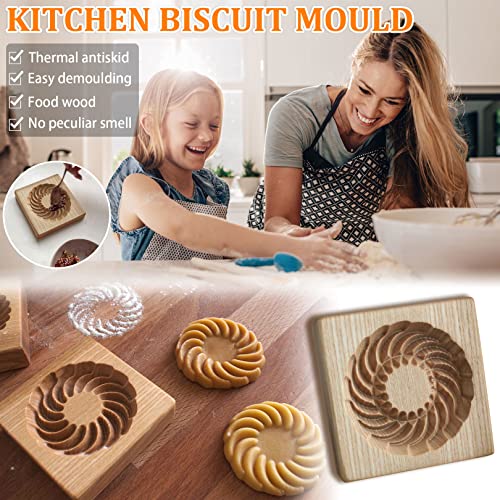 Wooden Cookie Molds | Sun Pattern Biscuit Mold | 1-Piece Set - Home Baking | Cookie Cutter Carved Wooden Mould Press Cookie Mold Wooden Biscuit Cutter Cookie Presses Cookie Stamps Diy Biscuit Mold #TOP1