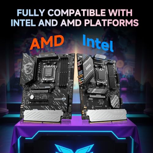 Image of KingBank Computer Desktop Memory Ram DDR4 8GB 3200MHZ CL16 1.35V XMP2.0 Overclocking with Heatsink for PC Gaming /Office /PS,Silver