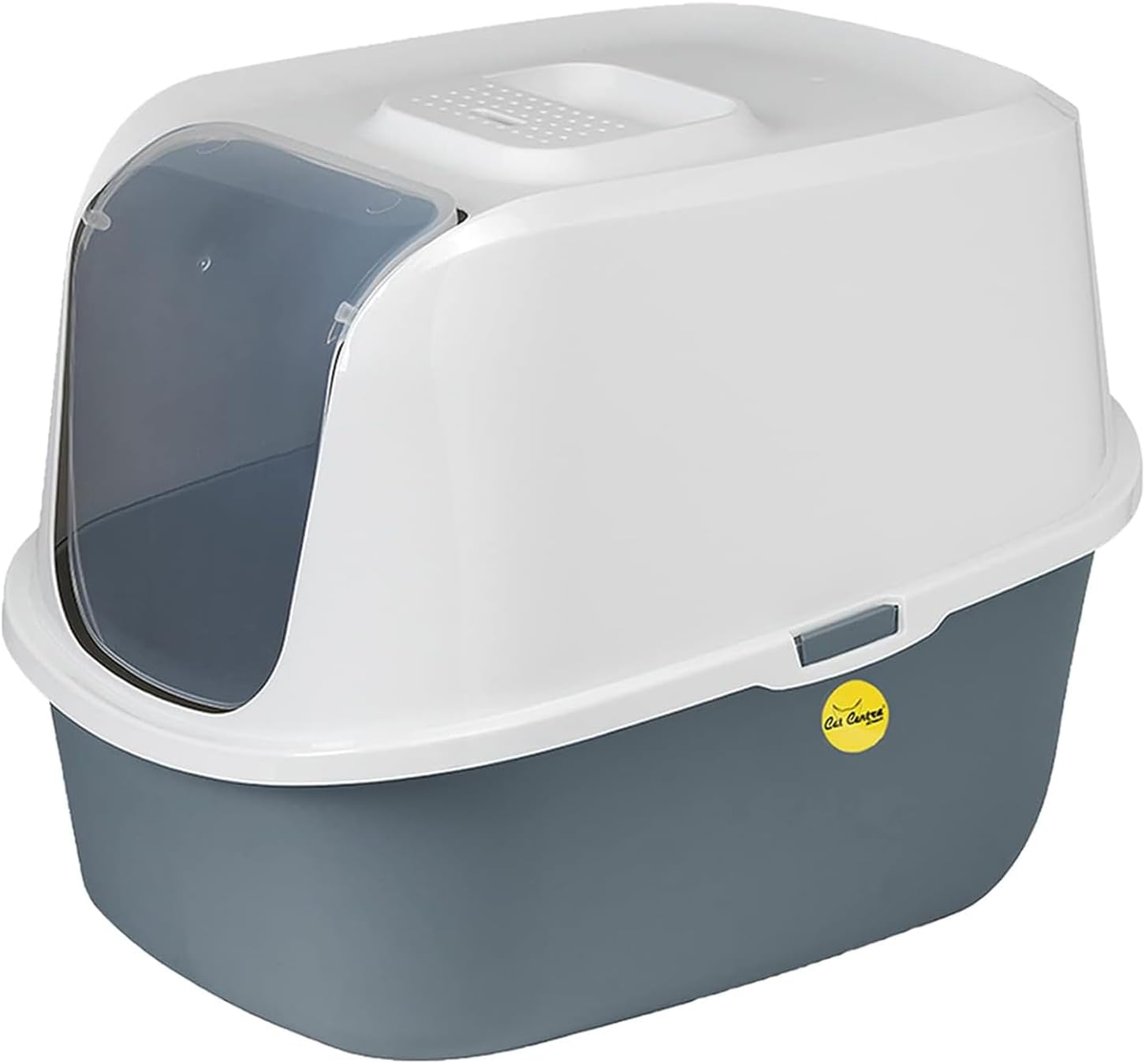Cat Centre Cat Litter Tray Covered with Lid Detachable Litter Box Anti-Spillage Large 51 x 38.9 x 38.7 cm Enclosed Hooded Flap Door Safe Durable Charcoal Filter